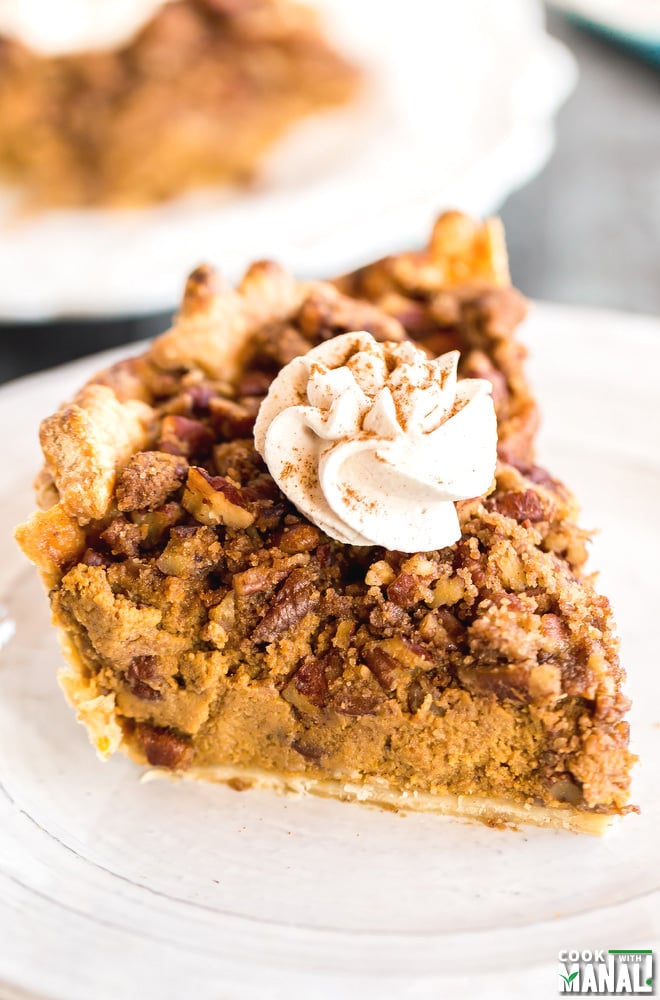 Pecan Streusel Pumpkin Pie