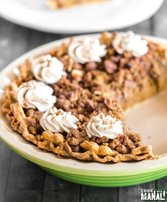 Pumpkin Pie with Pecan Streusel