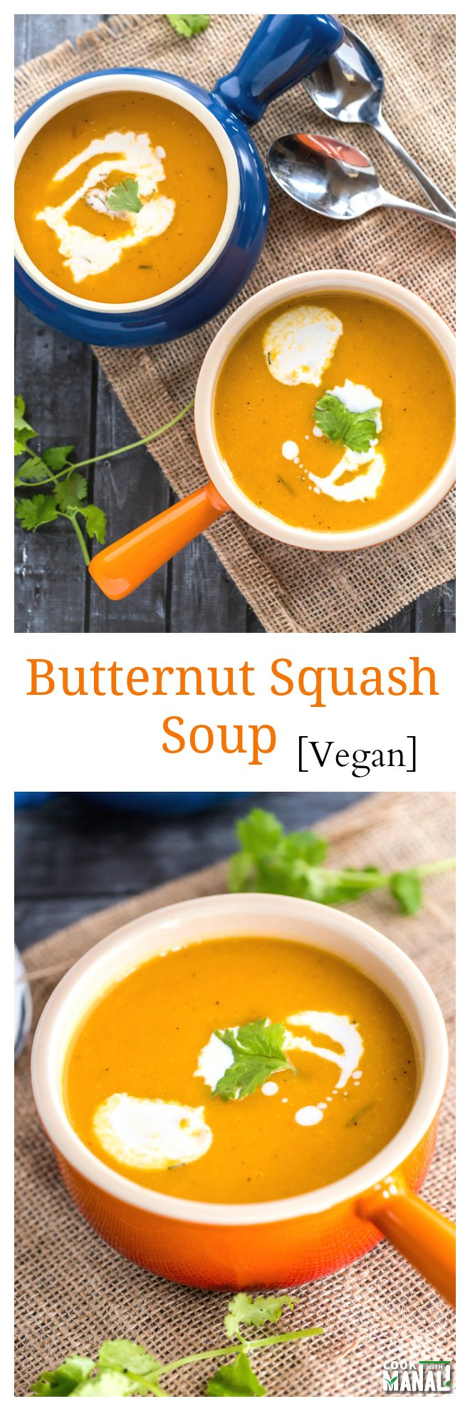 Vegan Butternut Squash Soup Collage