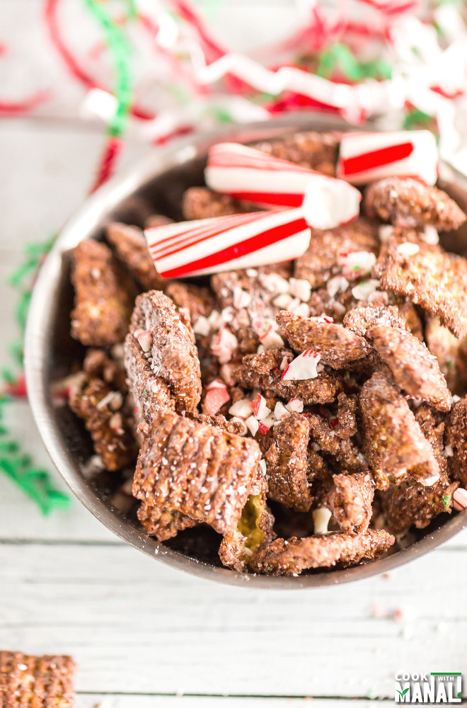 Candy Cane Puppy Chow Recipe