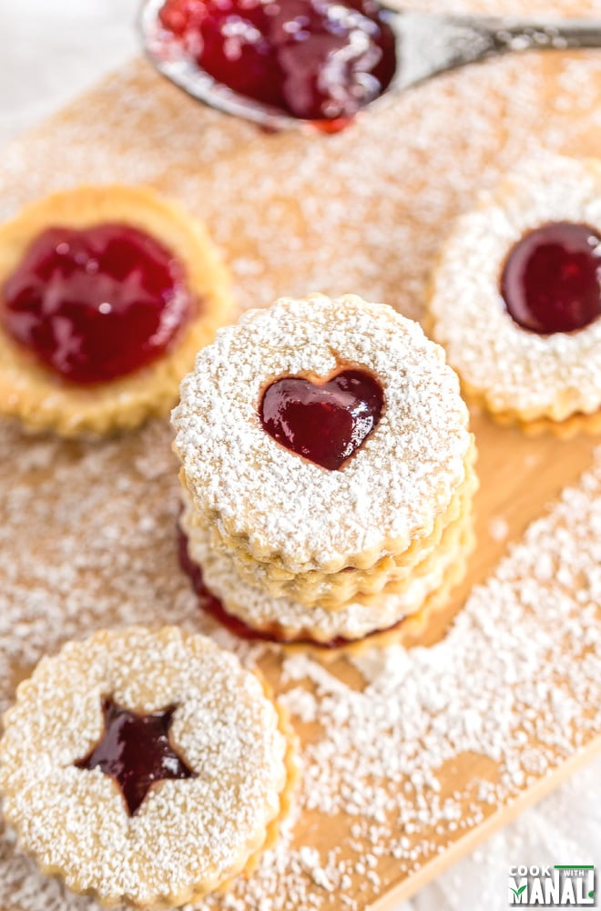 Raspberry Linzer Cookies