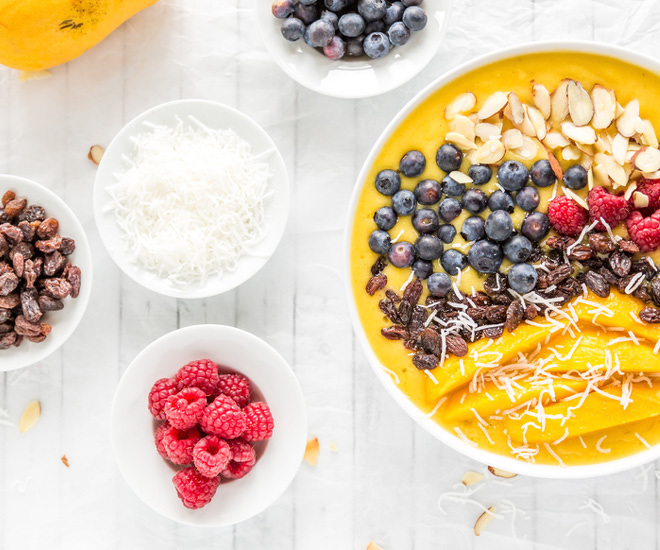 Mango Smoothie Bowl Toppings