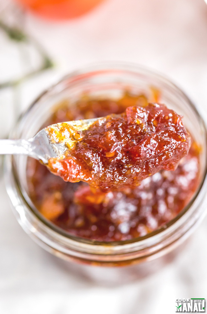 Sweet Spicy Tomato Chutney Recipe