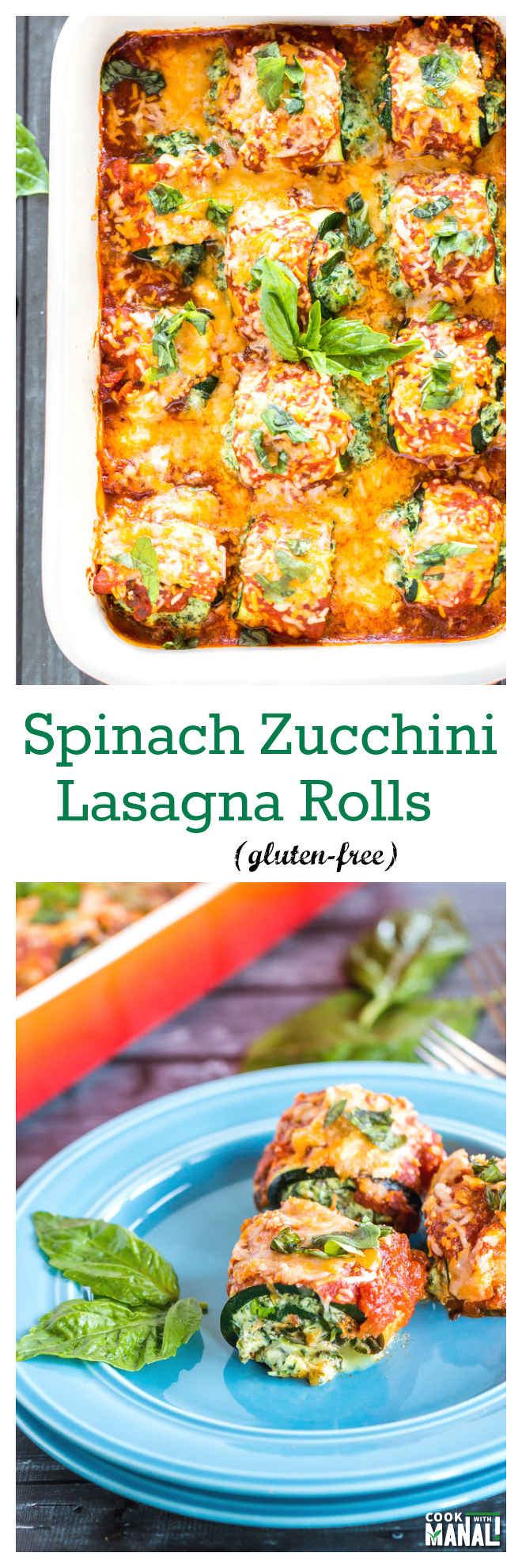 Zucchini Lasagna Rolls Collage