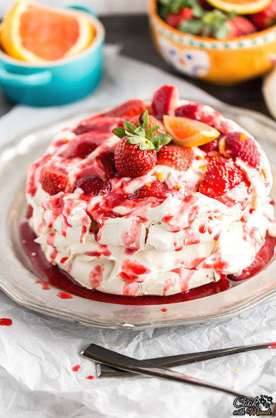 Berry-Orange-Pavlova-Cake