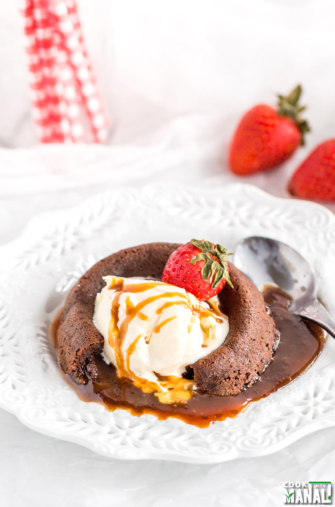 Salted Caramel Lava Cakes for 2