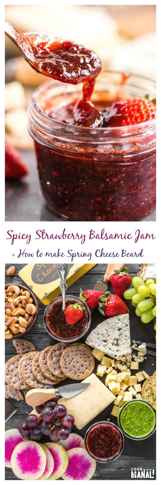 Spicy Satrwberry Balsamic Jam Collage