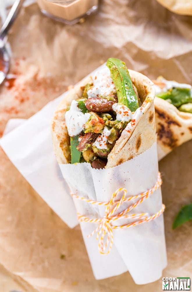 Veggie Pesto Pita Wraps