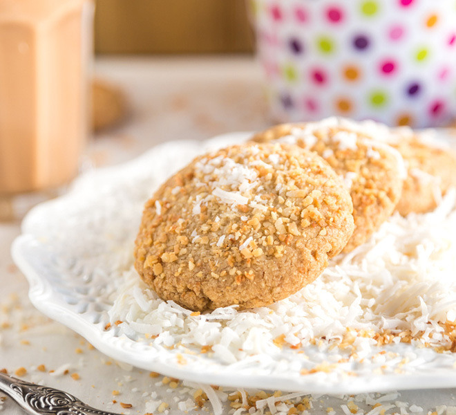 Whole Wheat Eggless Coconut Cookies