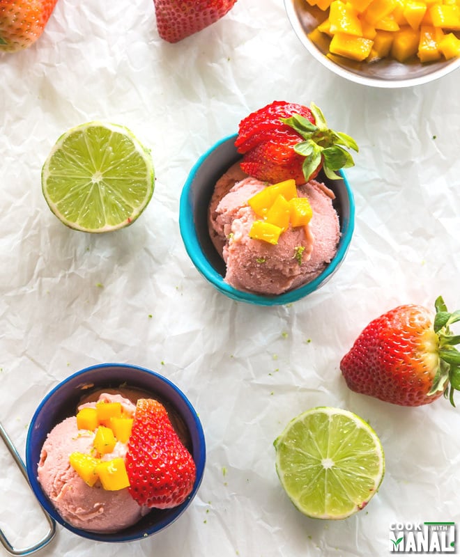 Strawberry Mango Sorbet