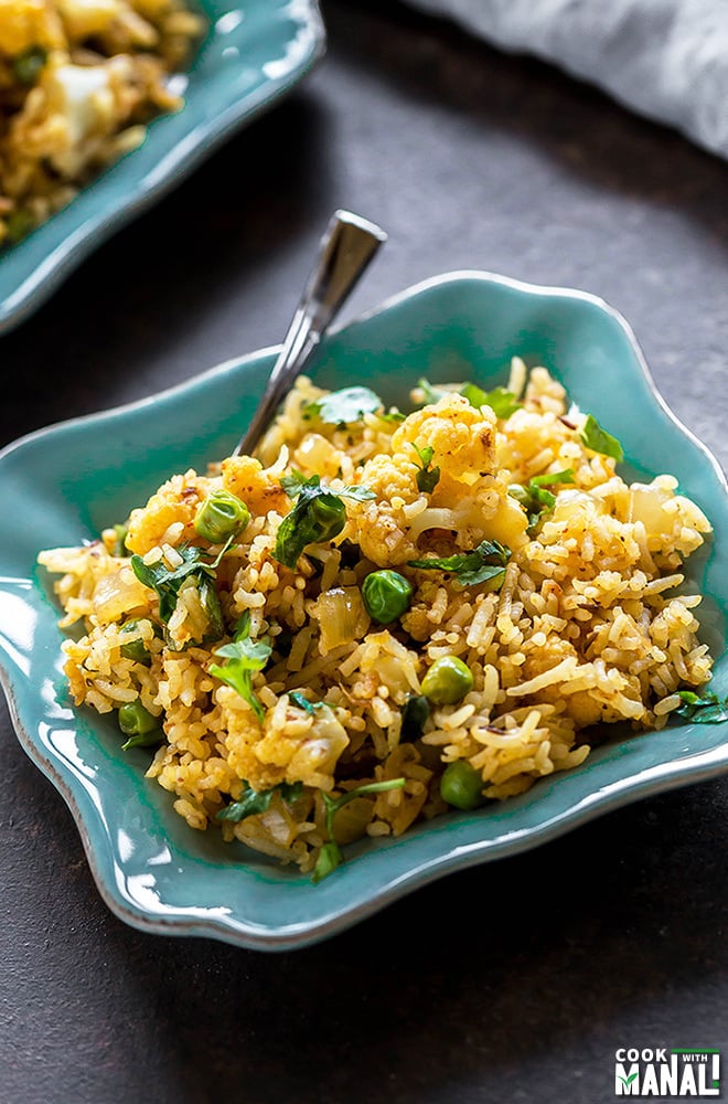 Cauliflower Peas Pulao-Recipe