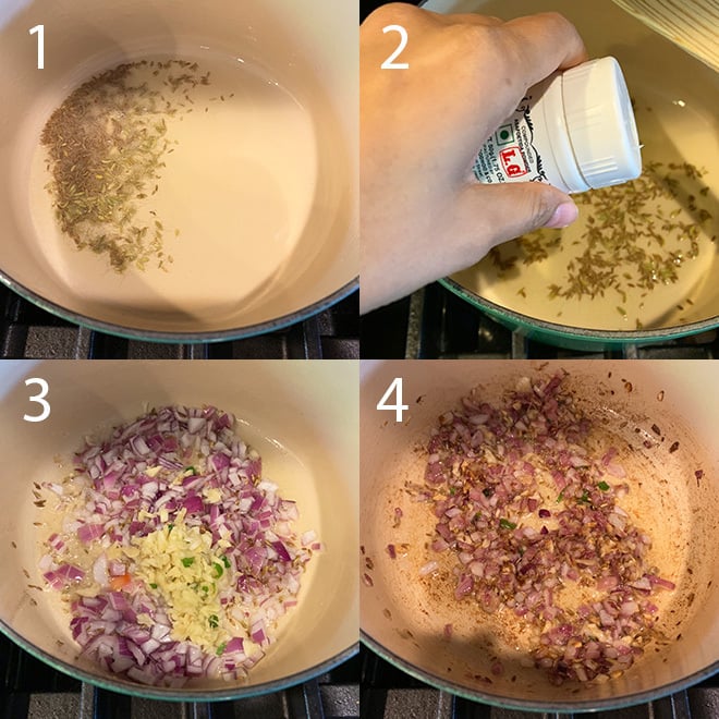 step by step pictures of making paneer bhurji