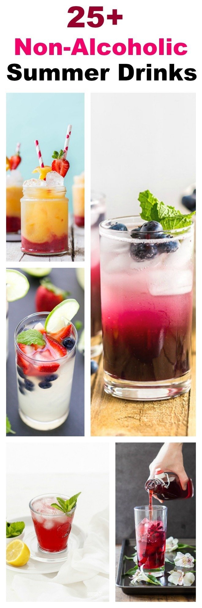 Non-Alcoholic Summer Drinks Collage-nocwm