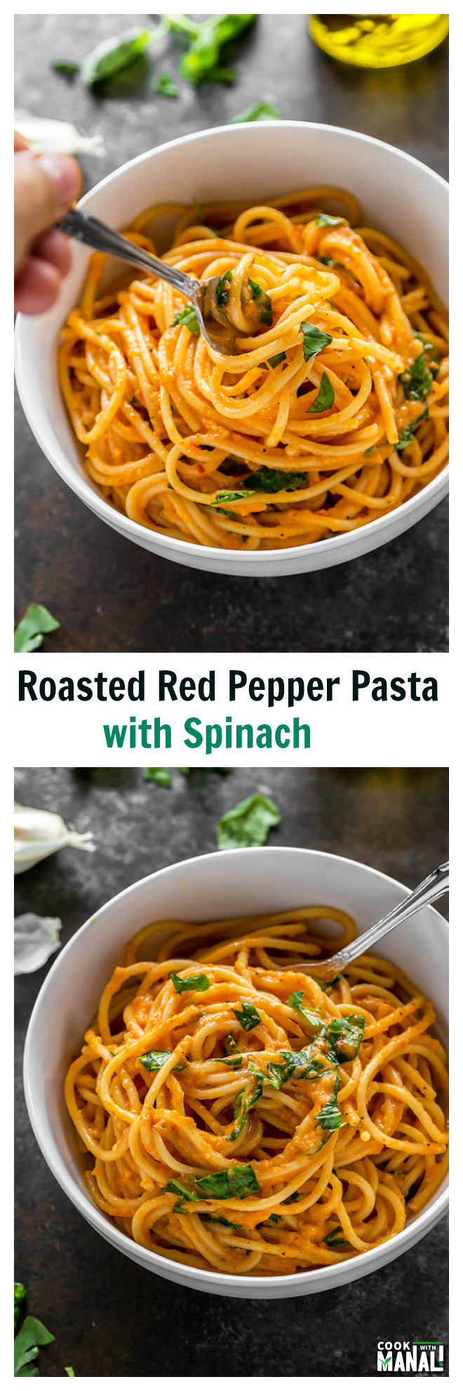 Roasted Red Pepper Pasta-Collage