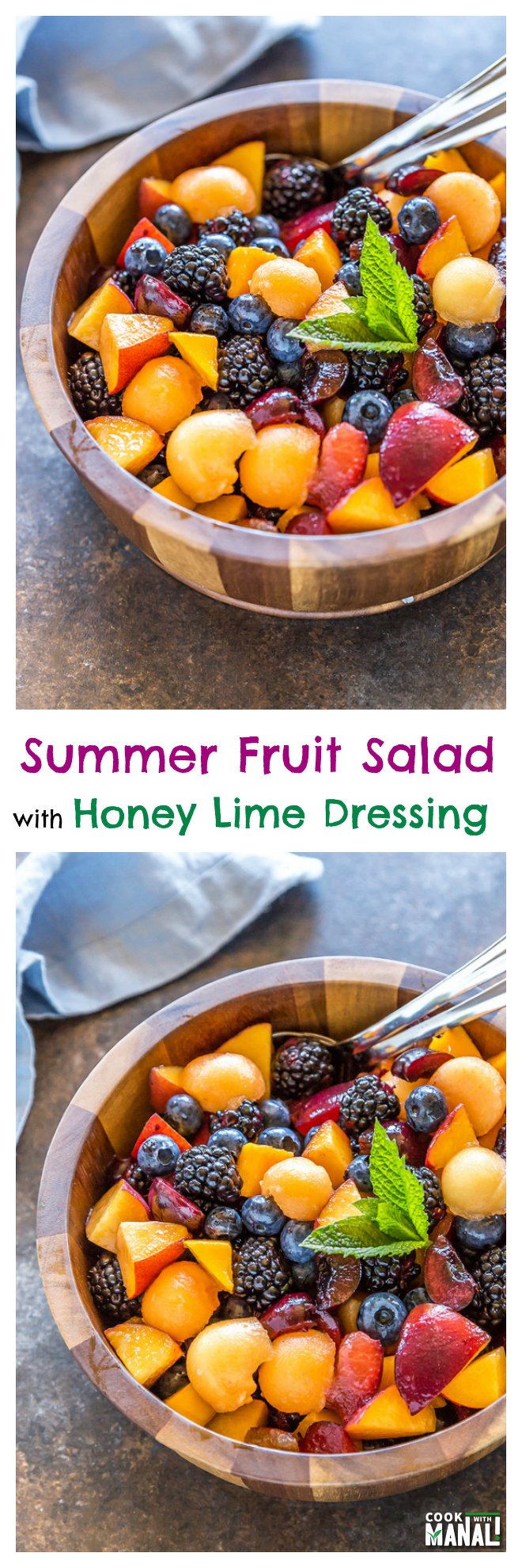 Summer Fruit Salad Collage