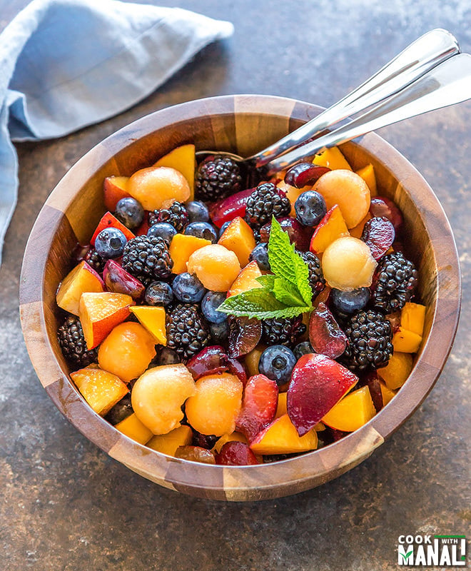 Summer Fruit Salad With Honey Lime Dressing