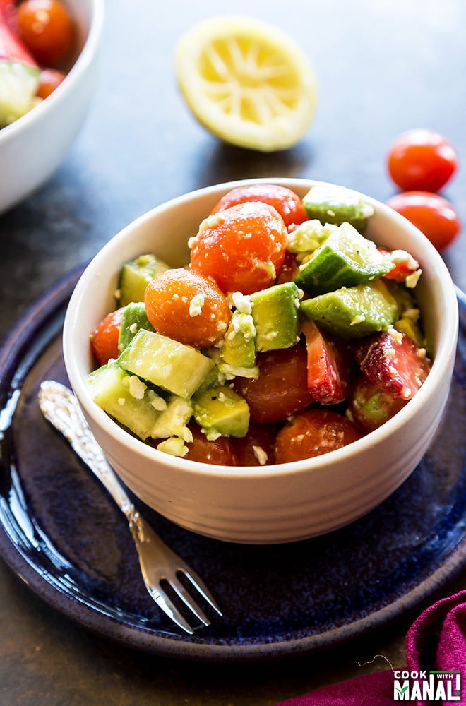 Tomato Avocado Cucumber Salad Recipe