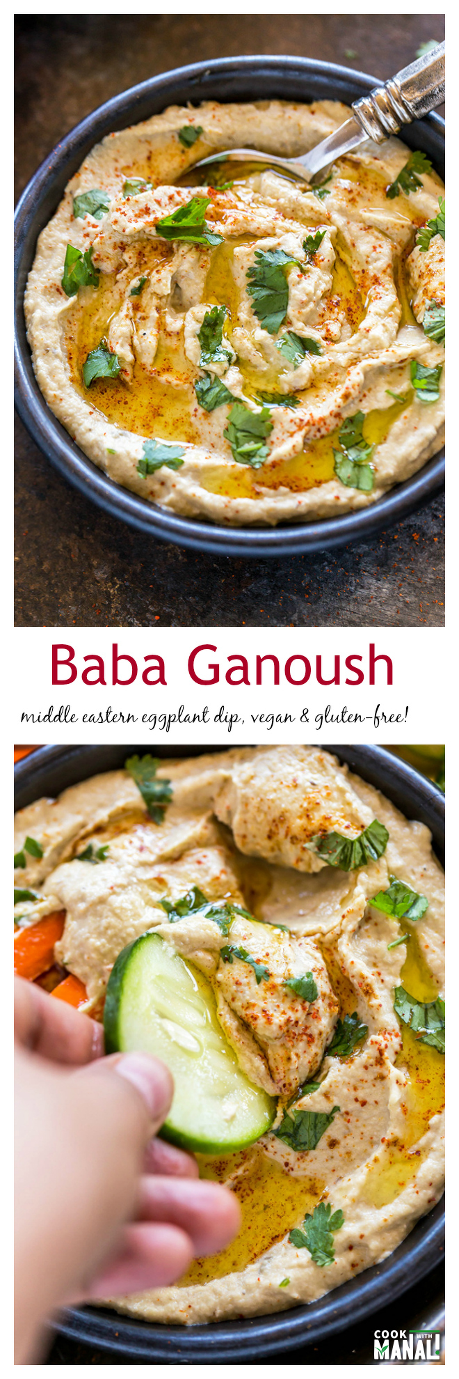Baba Ganoush -Eggplant Dip-Collage