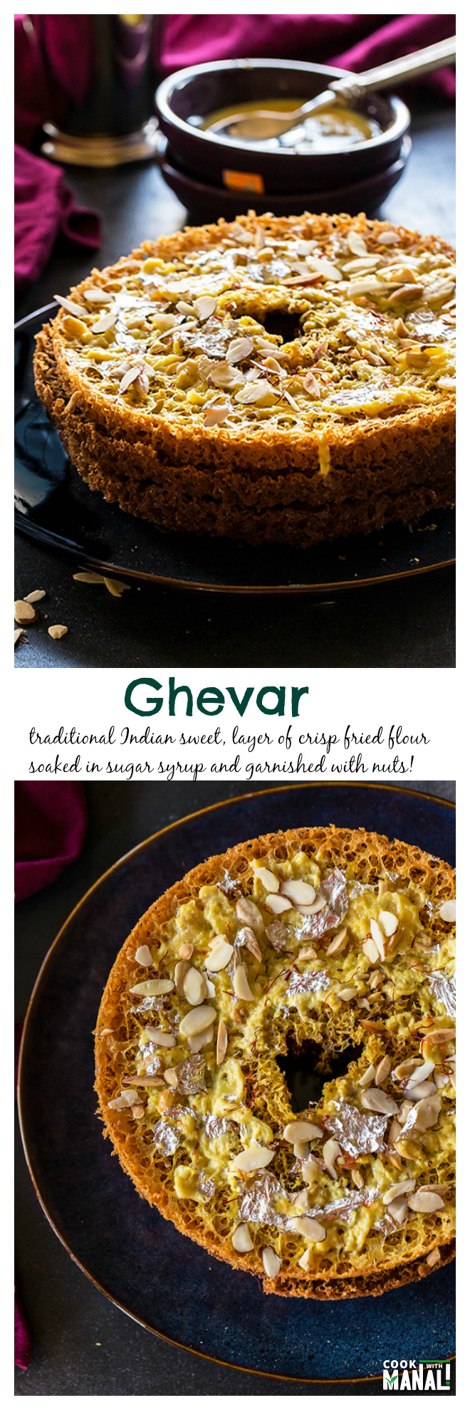 Ghevar Recipe-Indian Sweet-Collage
