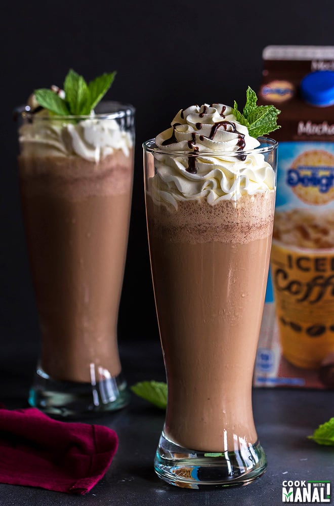 Iced Mocha Mint Frappe - Cook With Manali