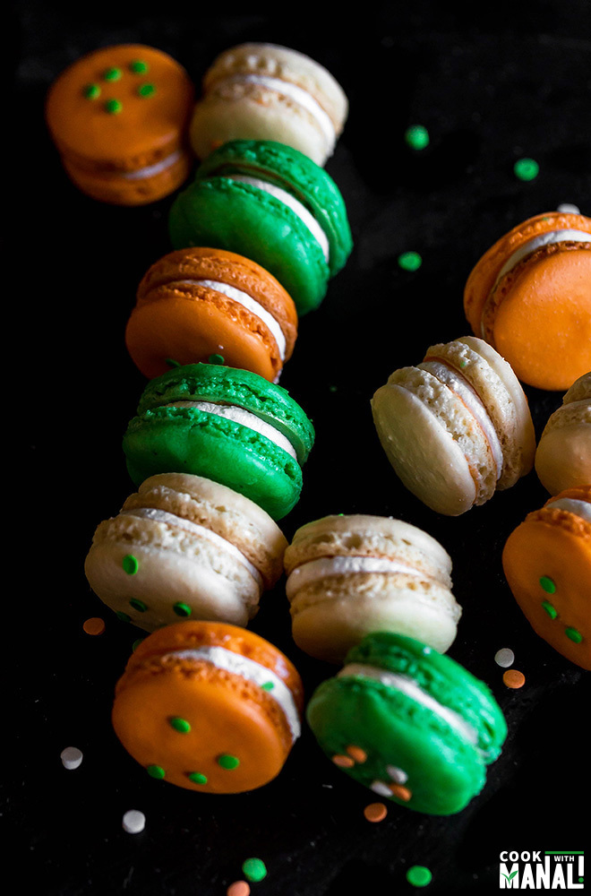 Indian Tricolor Macarons