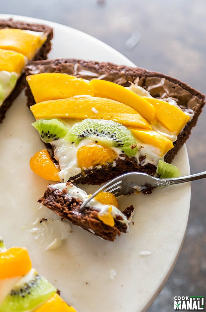 Tropical Fruit Brownie Pizza-1