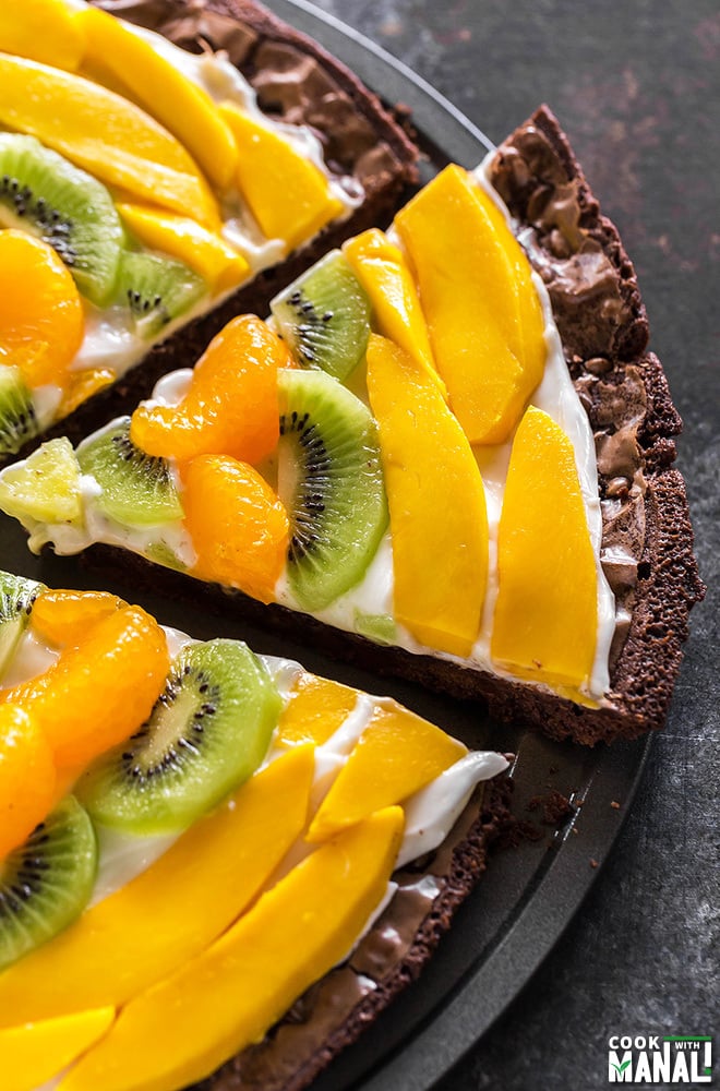 Tropical Fruit Brownie Pizza-2