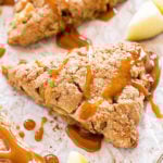 apple salted caramel scones