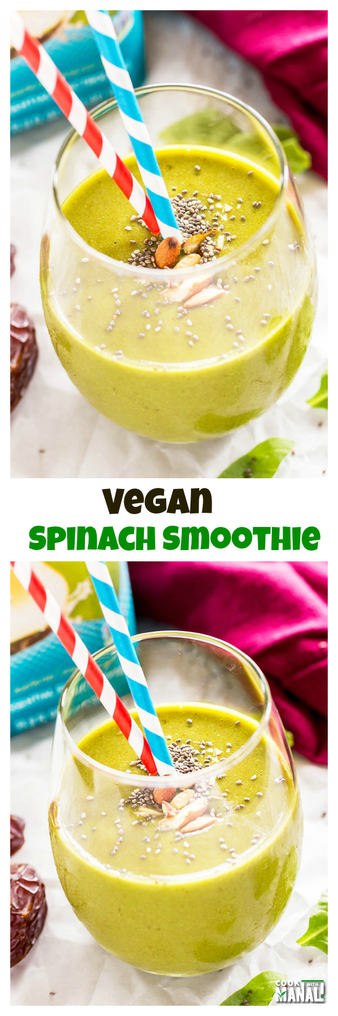 vegan-spinach-smoothie-collage