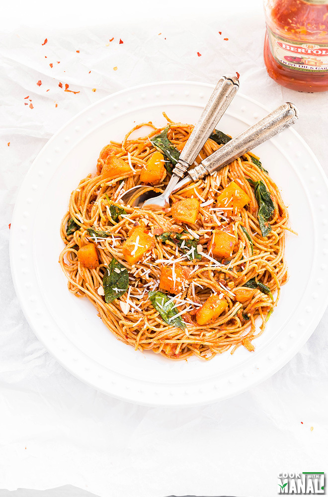 butternut-squash-spinach-pasta