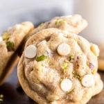 White Chocolate Chip Pistachio Cookies