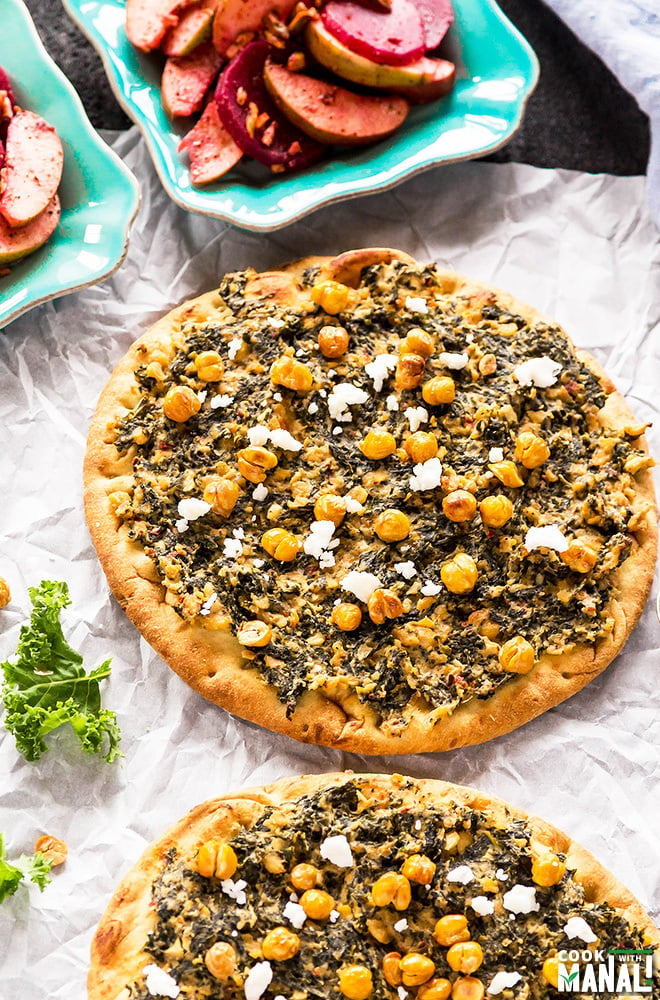 kale-tahini-chickpeas-flatbread