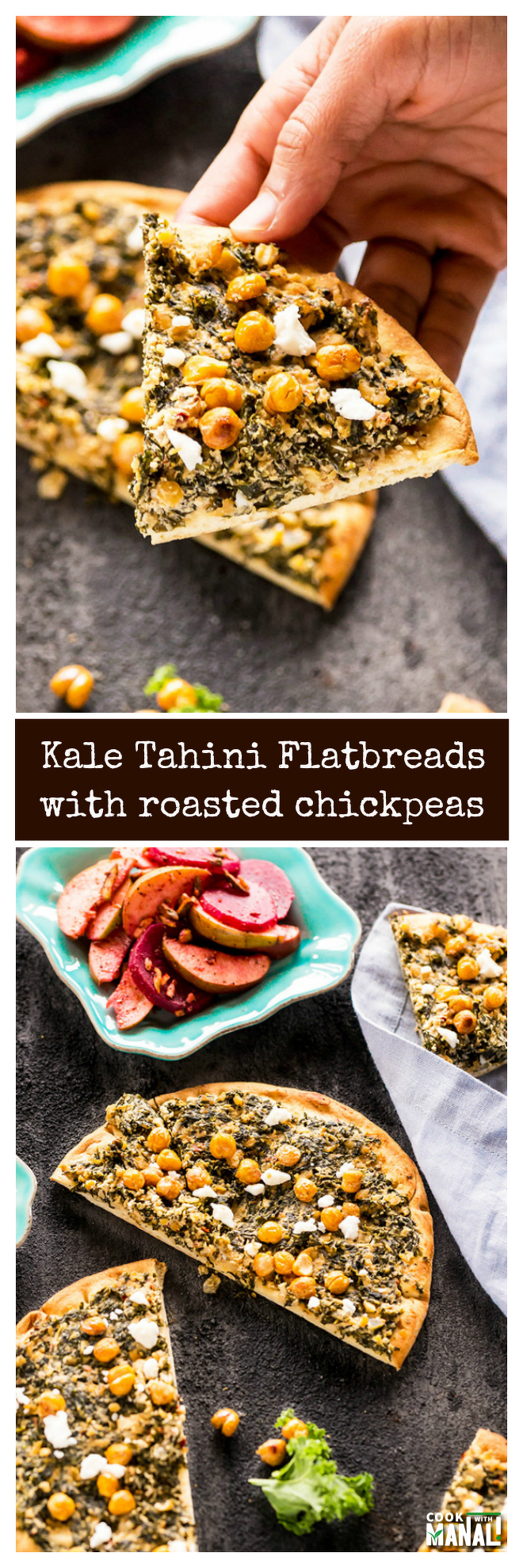 kale-tahini-flatbreads-with-roasted-chickpeas-collage