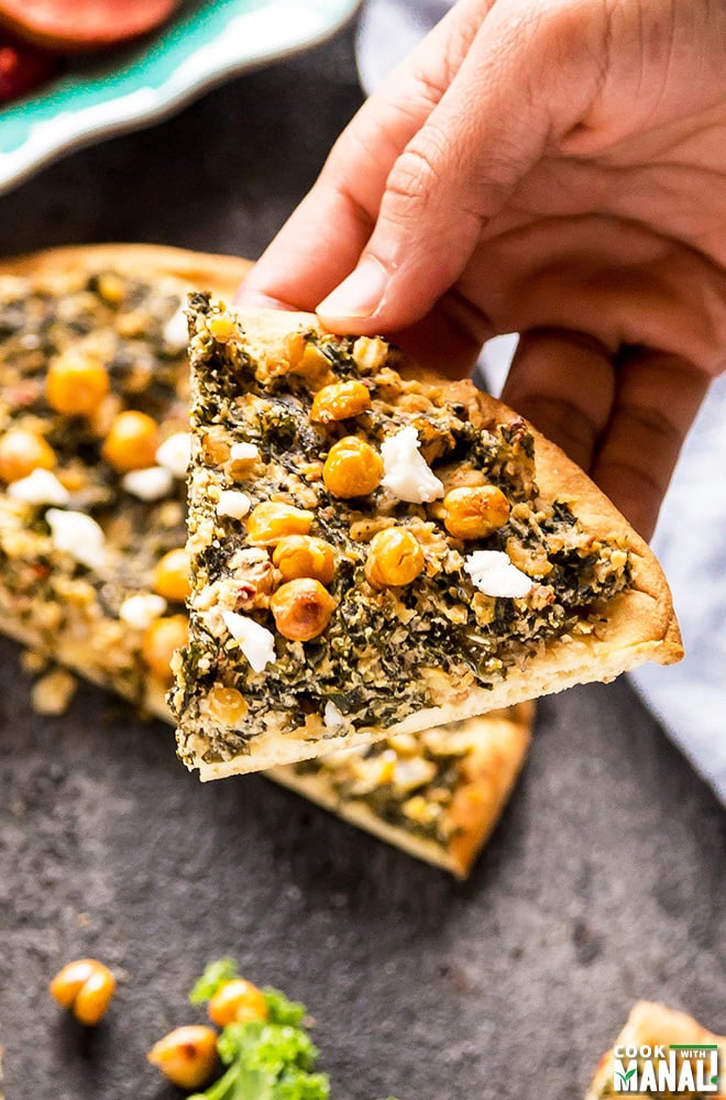 Kale Tahini Flatbreads