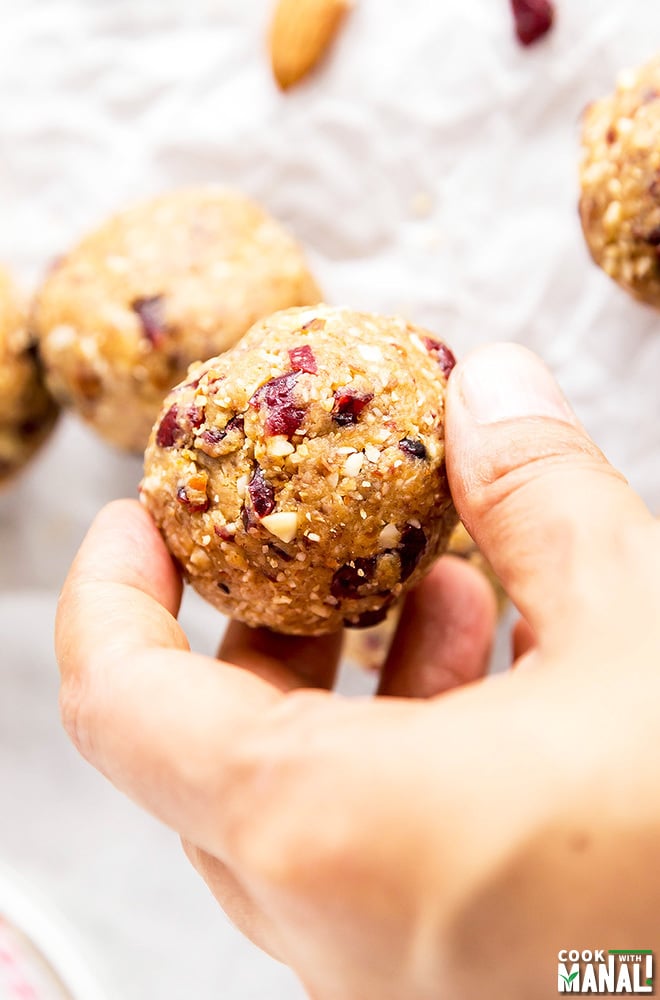 cranberry almond energy bites