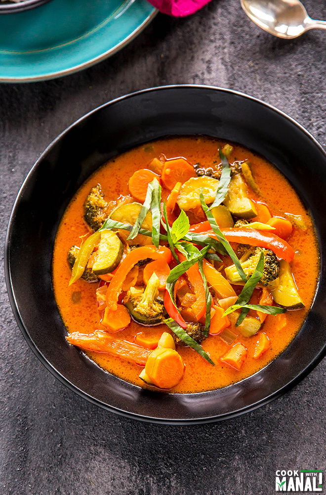 Vegetarian Thai Red Curry + VIDEO - Cook With Manali