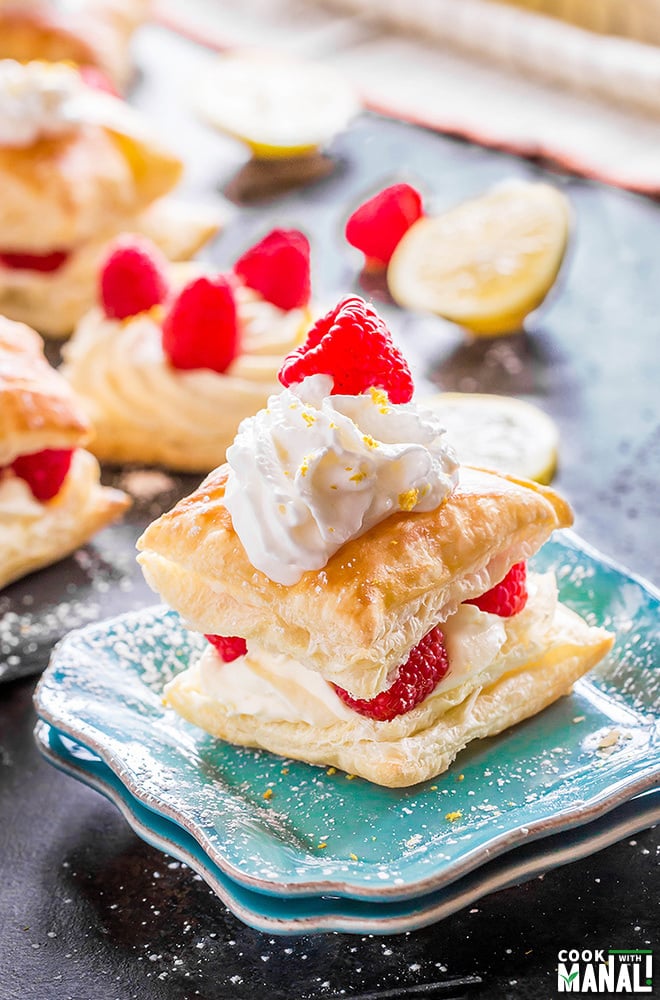 Lemon Raspberry Cheesecake Puffs