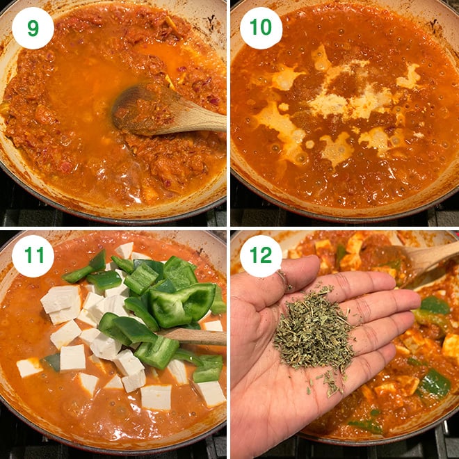 step by step pictures of making kadai paneer at home
