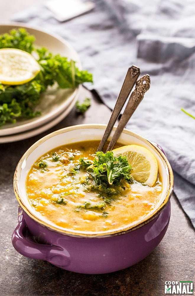 kale tomato dal