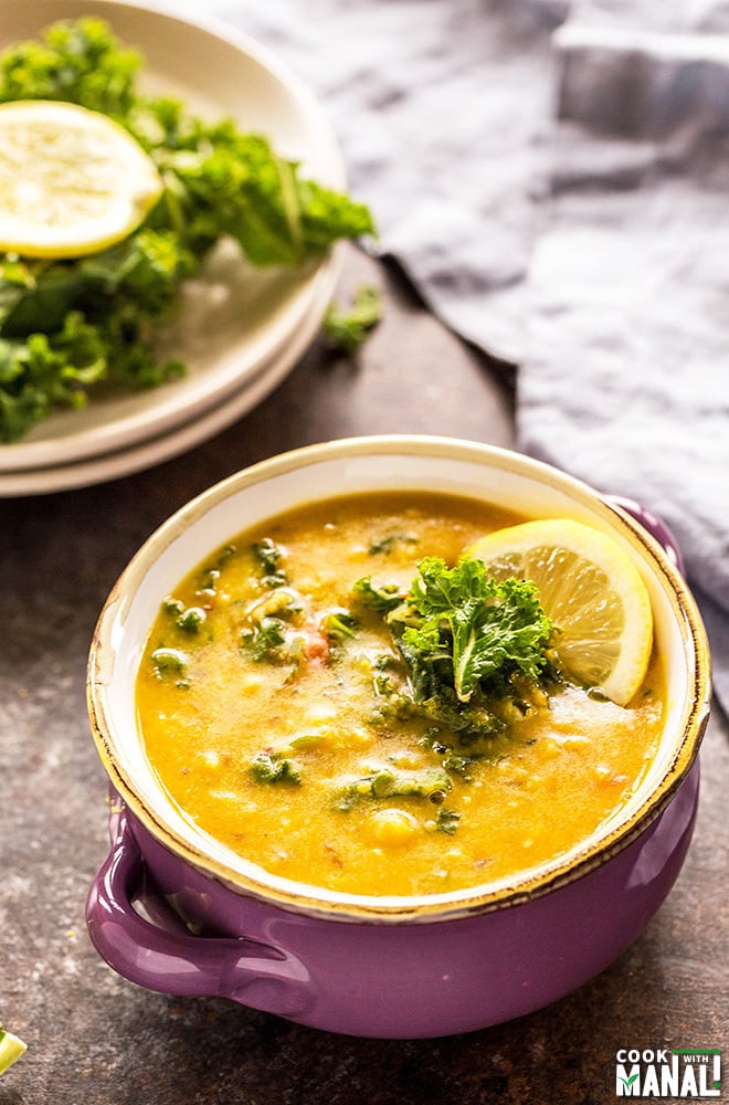 kale tomato dal