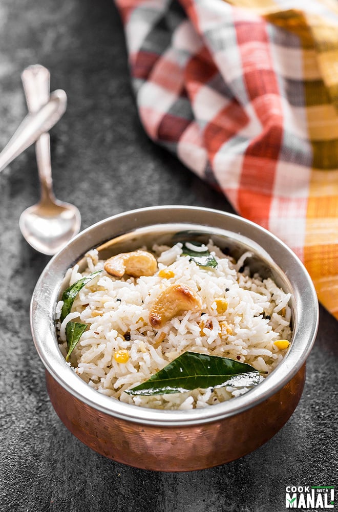 South Indian Coconut Rice - Cook With Manali