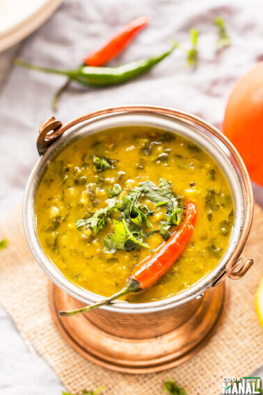 instant pot spinach dal