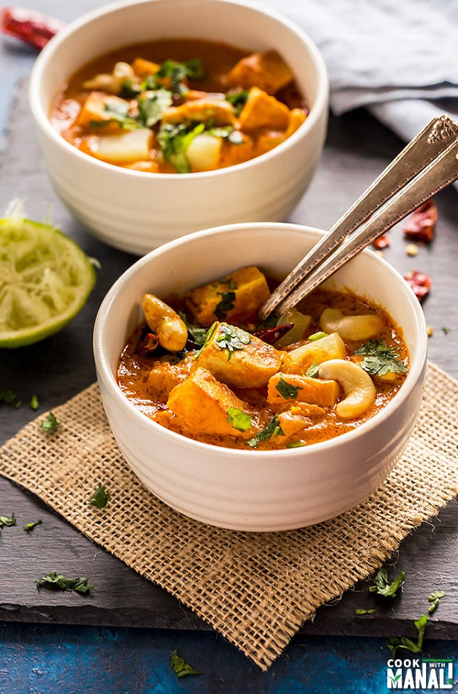 Instant Pot Thai Peanut Tofu Pineapple Curry - Cook With Manali