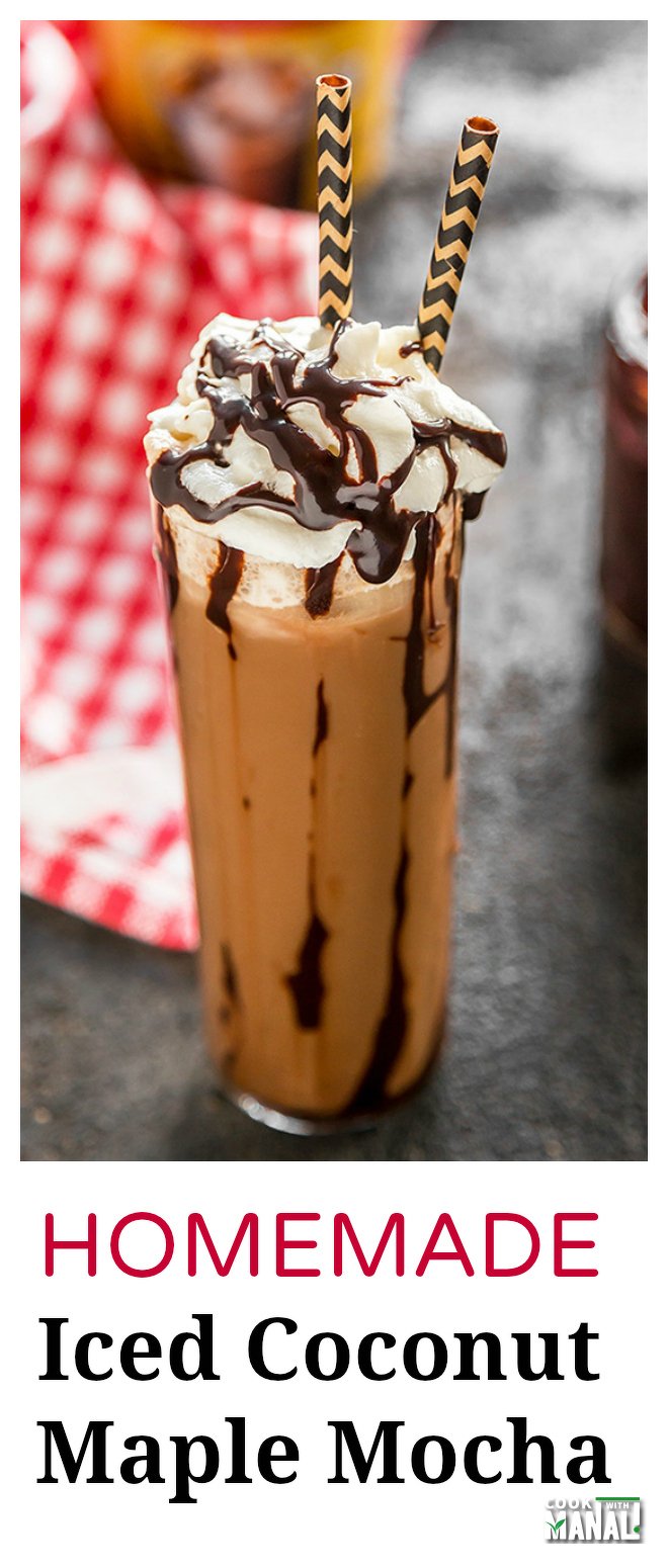 Iced Coconut Caramel Mocha - Homemade Home