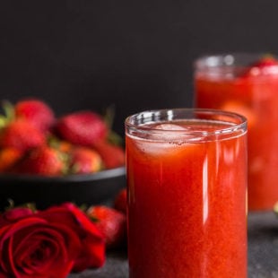 strawberry rose iced tea