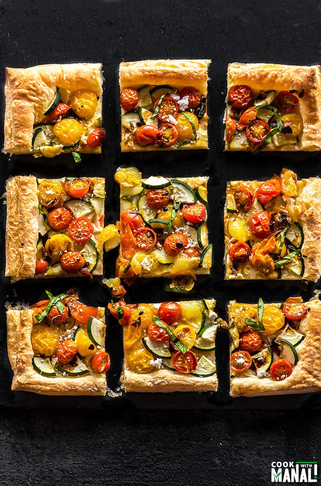 zucchini tomato tart