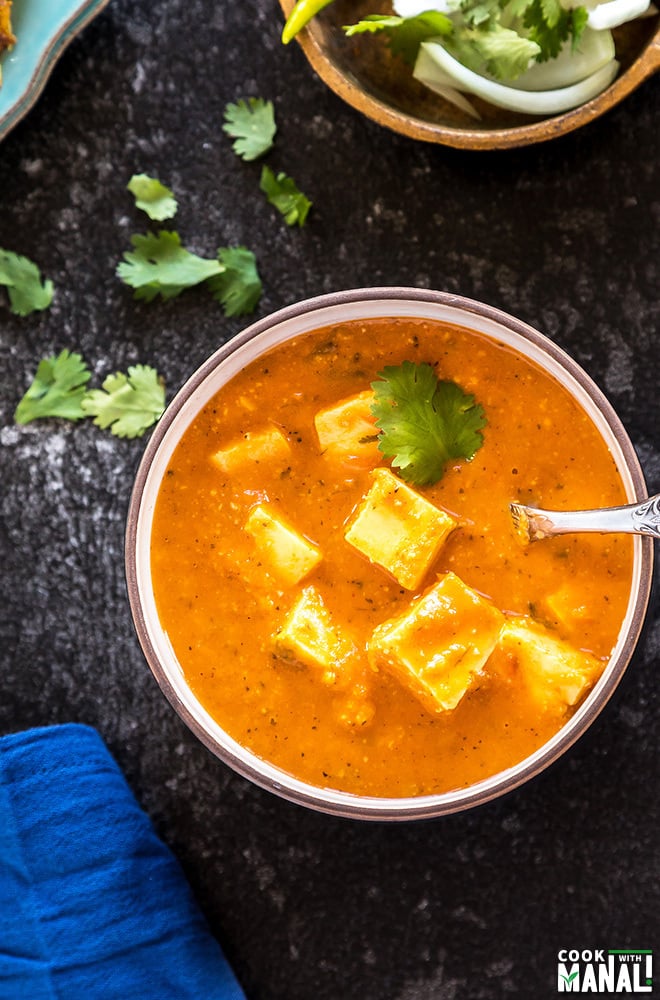 restaurant style butter paneer made in the Instant pot