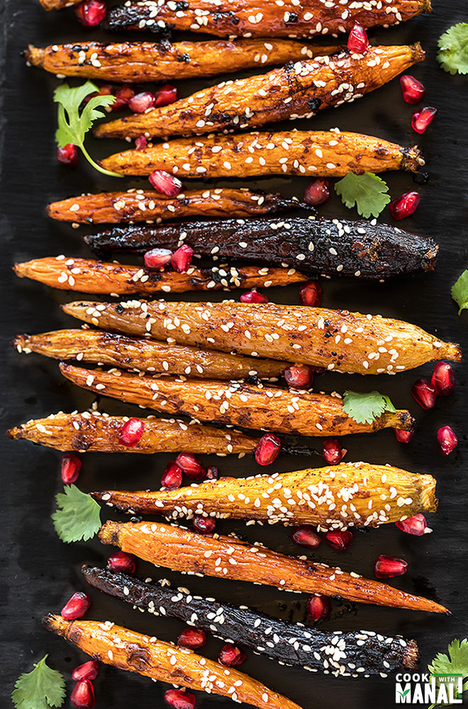 chipotle and maple roasted carrots