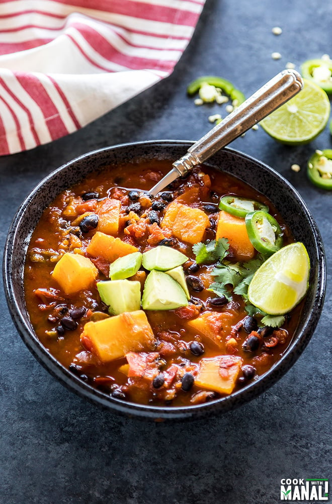 instant pot butternut squash chili