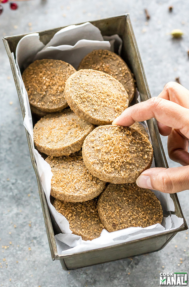 cookies in a bread pan